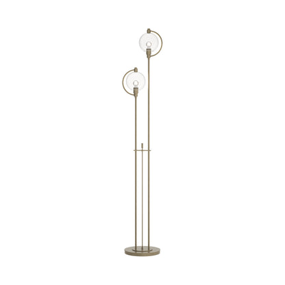 Pluto Floor Lamp in Soft Gold (Clear Glass).