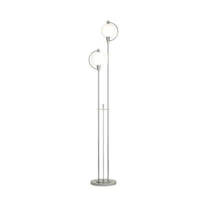 Pluto Floor Lamp in Sterling (Opal Glass).