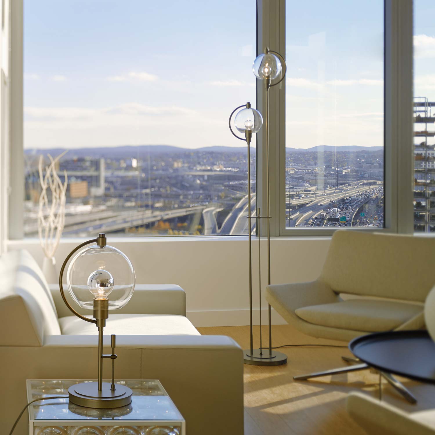 Pluto Floor Lamp in living room.