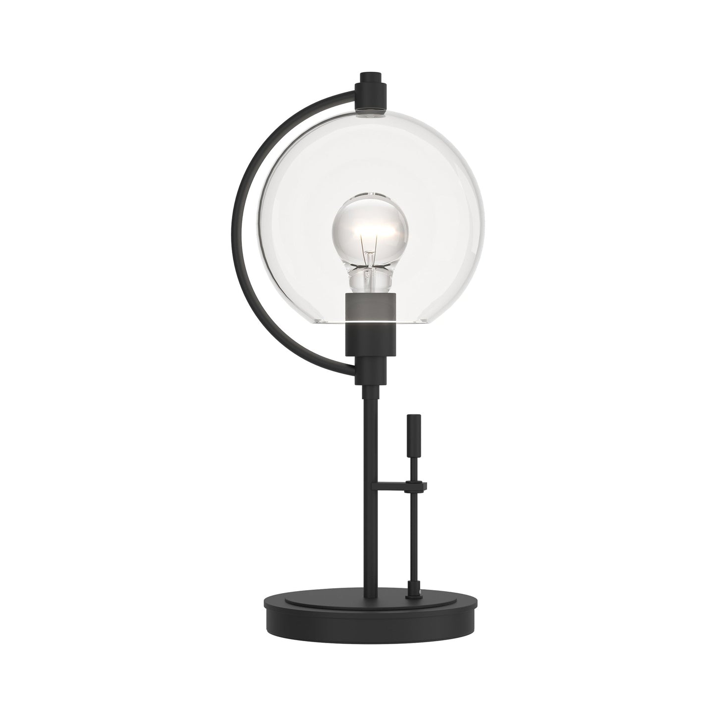 Pluto Table Lamp in Black (Clear Glass).