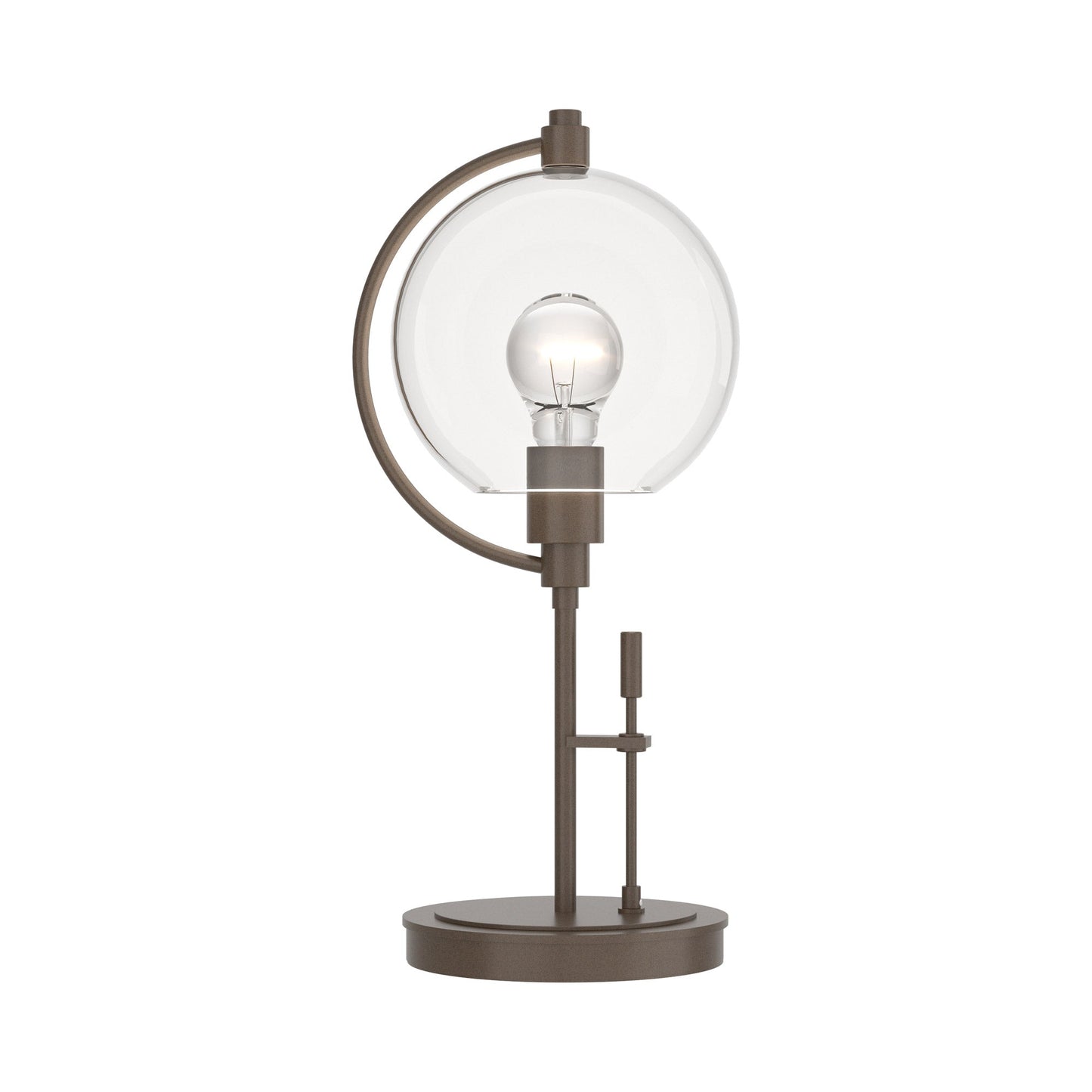 Pluto Table Lamp in Bronze (Clear Glass).