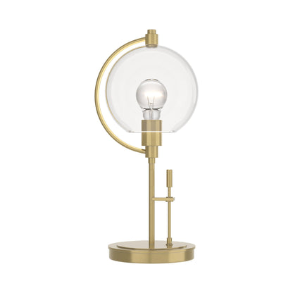 Pluto Table Lamp in Modern Brass (Clear Glass).