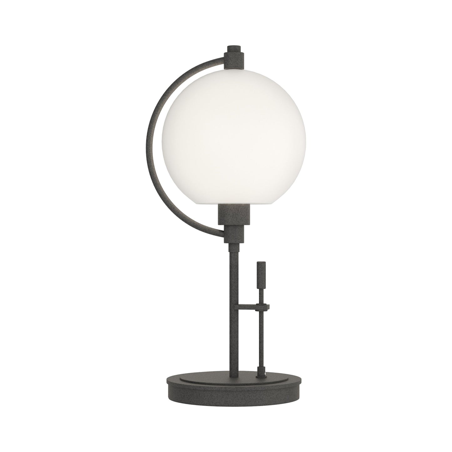 Pluto Table Lamp in Natural Iron (Opal Glass).