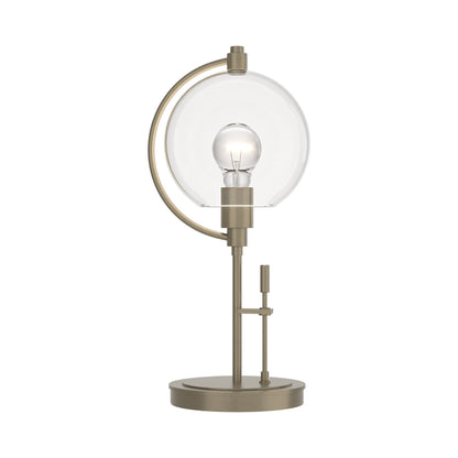 Pluto Table Lamp in Soft Gold (Clear Glass).