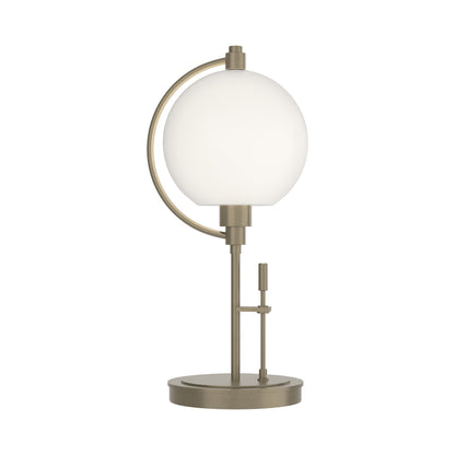 Pluto Table Lamp in Soft Gold (Opal Glass).
