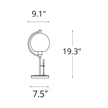 Pluto Table Lamp - line drawing.