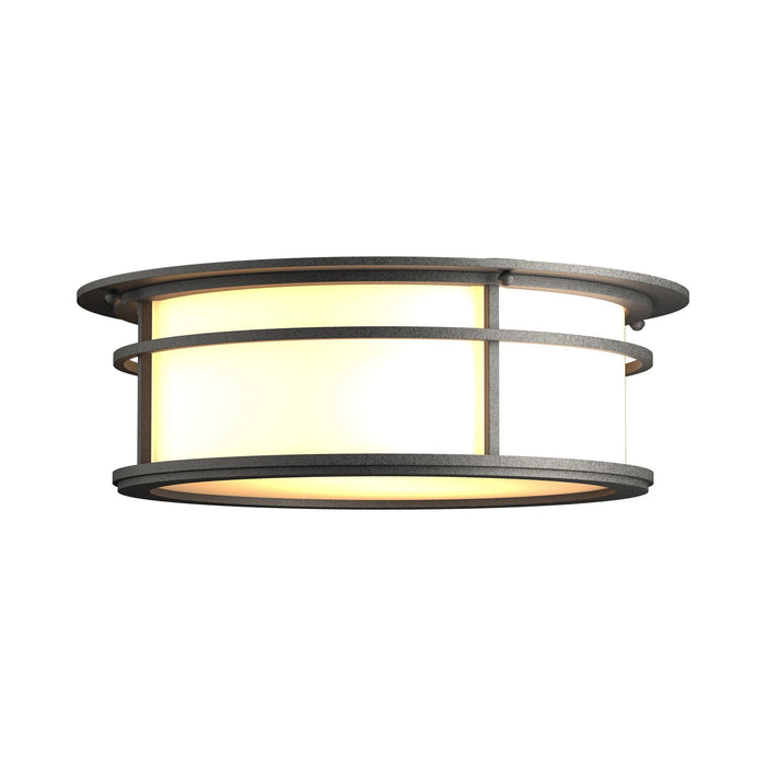 Province Outdoor Flush Mount Ceiling Light in Natural Iron.