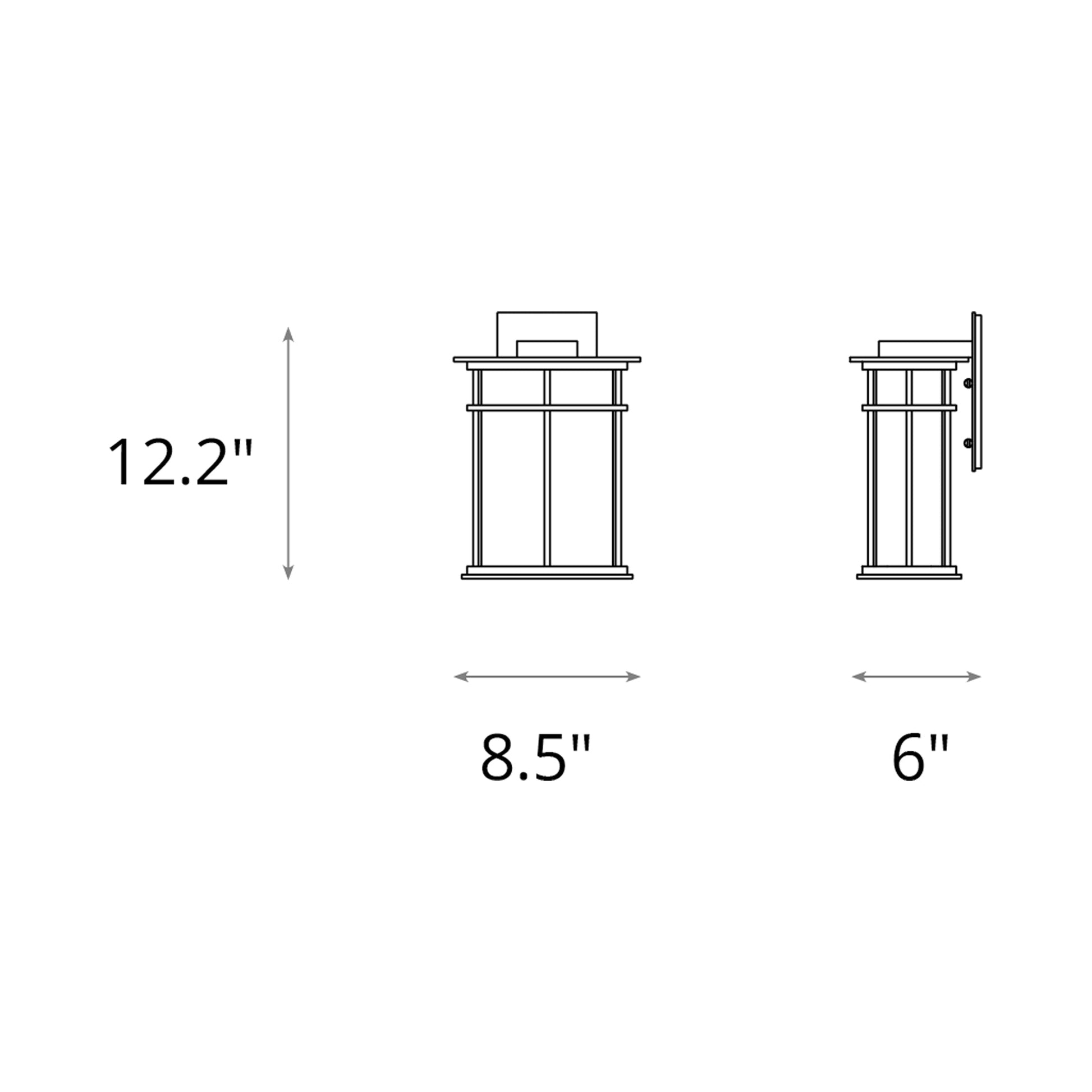 Province Outdoor Wall Light - line drawing.