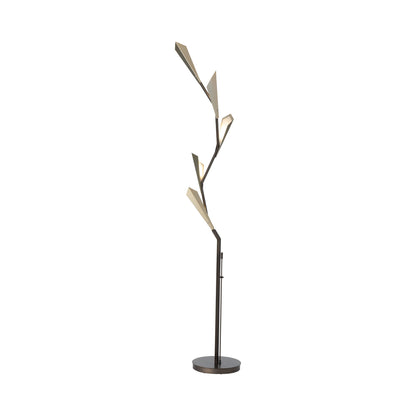 Quill LED Torchiere Floor Lamp in Dark Smoke (Modern Brass).