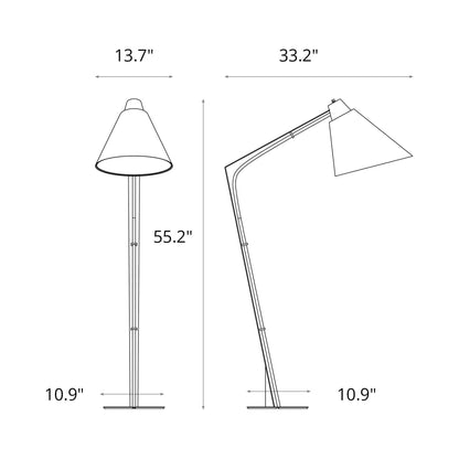 Reach Floor Lamp - line drawing.