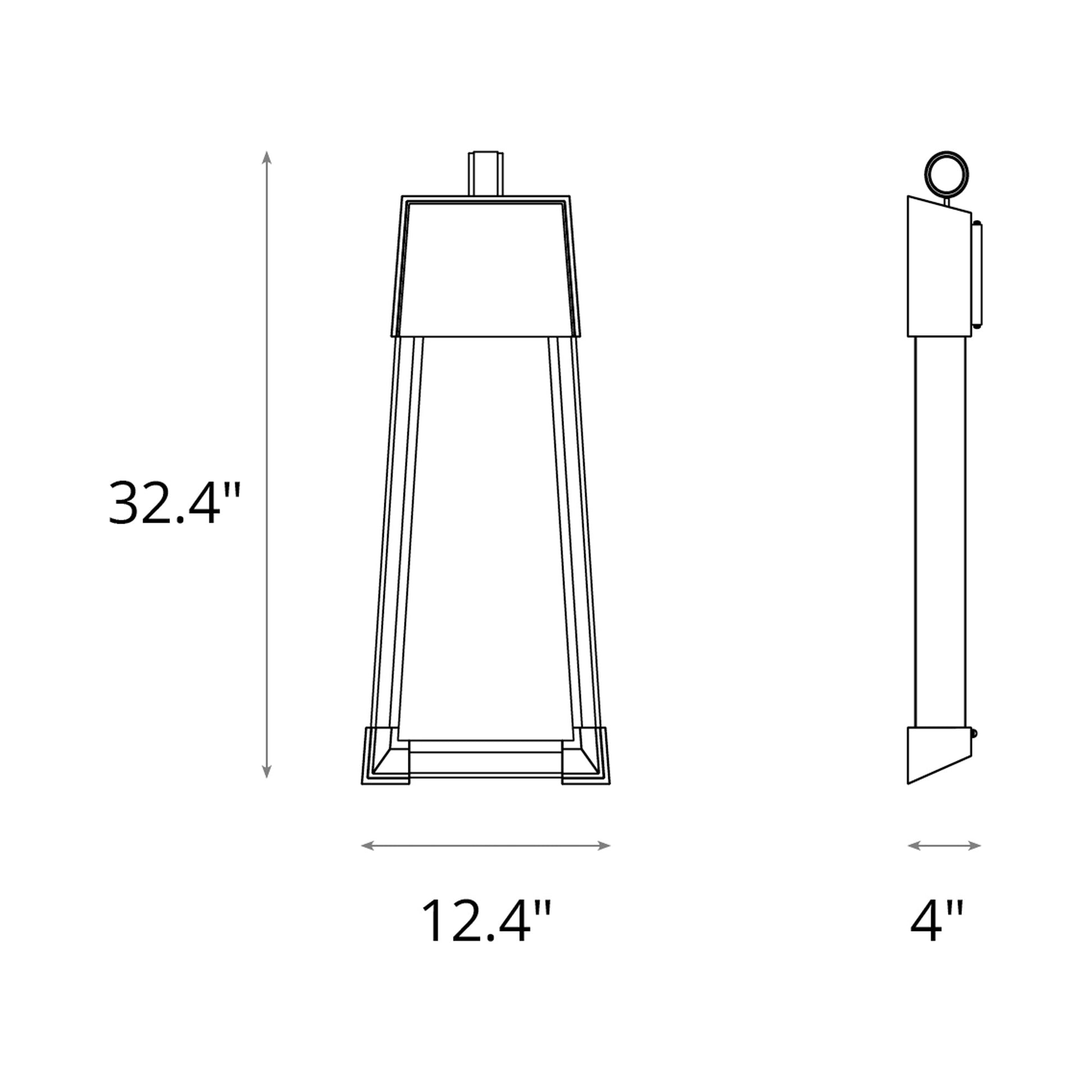 Revere Outdoor Wall Light - line drawing.