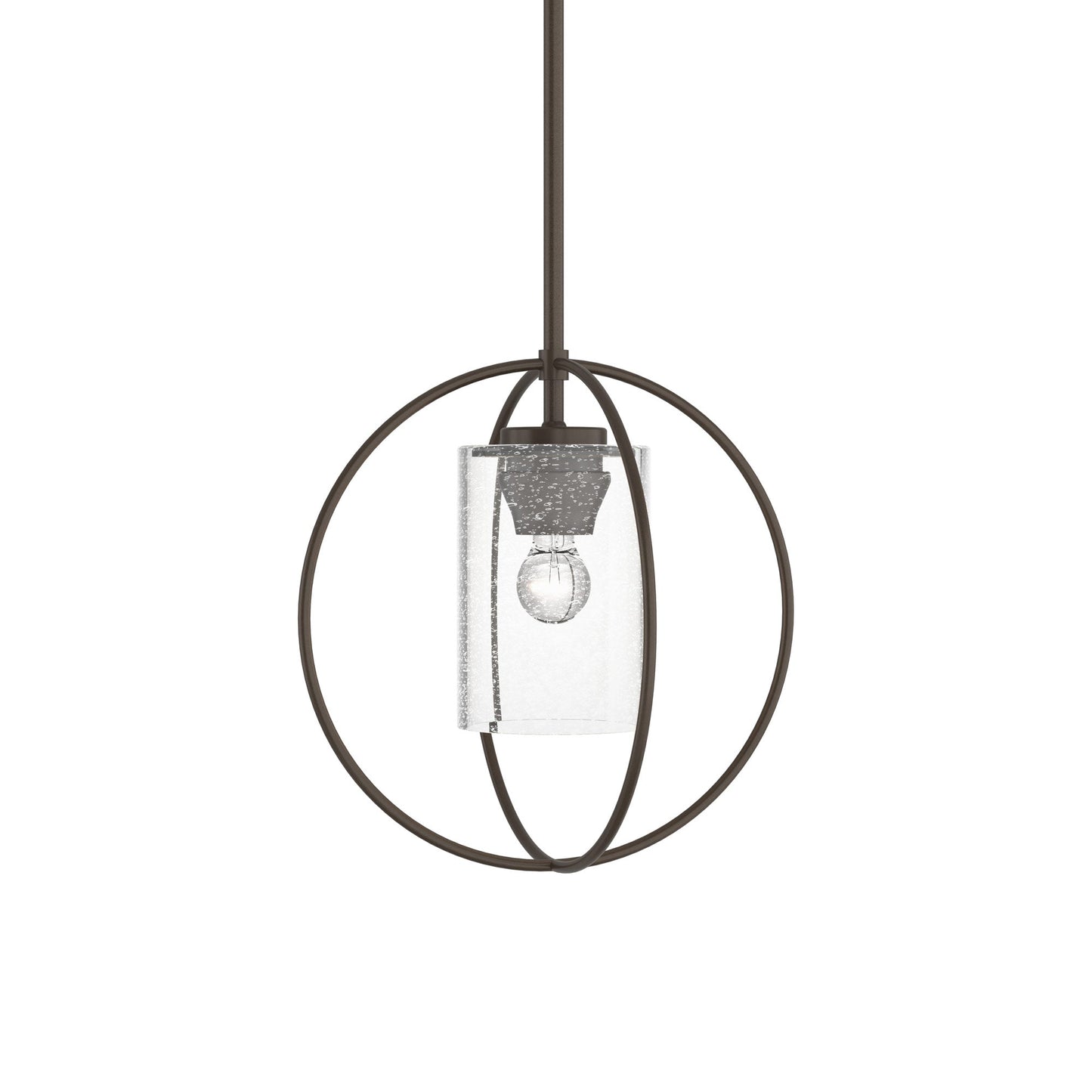 Rhythm Pendant Light in Bronze (Seeded Clear Glass).