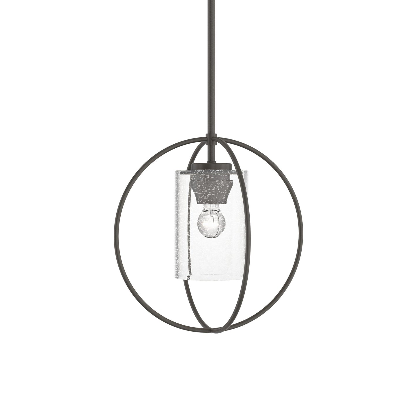 Rhythm Pendant Light in Dark Smoke (Seeded Clear Glass).