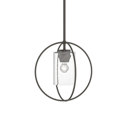Rhythm Pendant Light in Dark Smoke (Seeded Clear Glass).