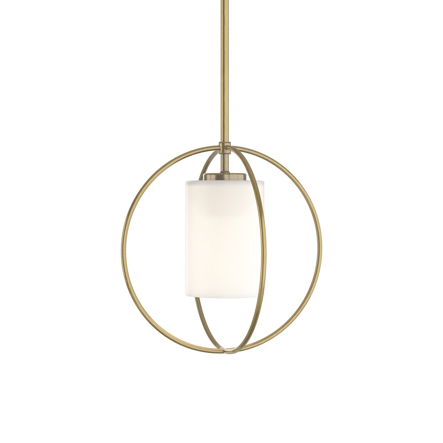 Rhythm Pendant Light in Modern Brass (Opal Glass).