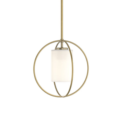 Rhythm Pendant Light in Modern Brass (Opal Glass).