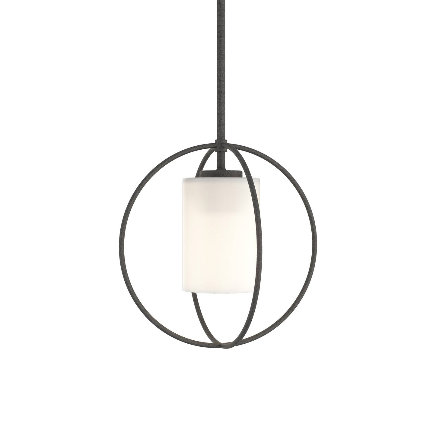 Rhythm Pendant Light in Natural Iron (Opal Glass).