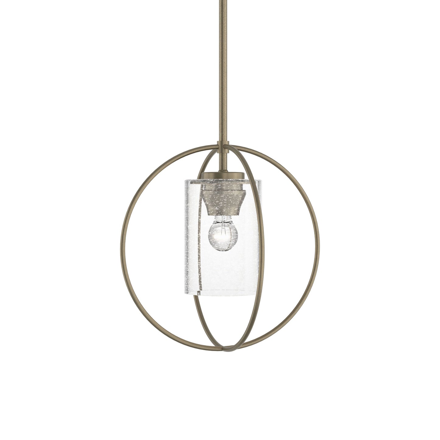 Rhythm Pendant Light in Soft Gold (Seeded Clear Glass).