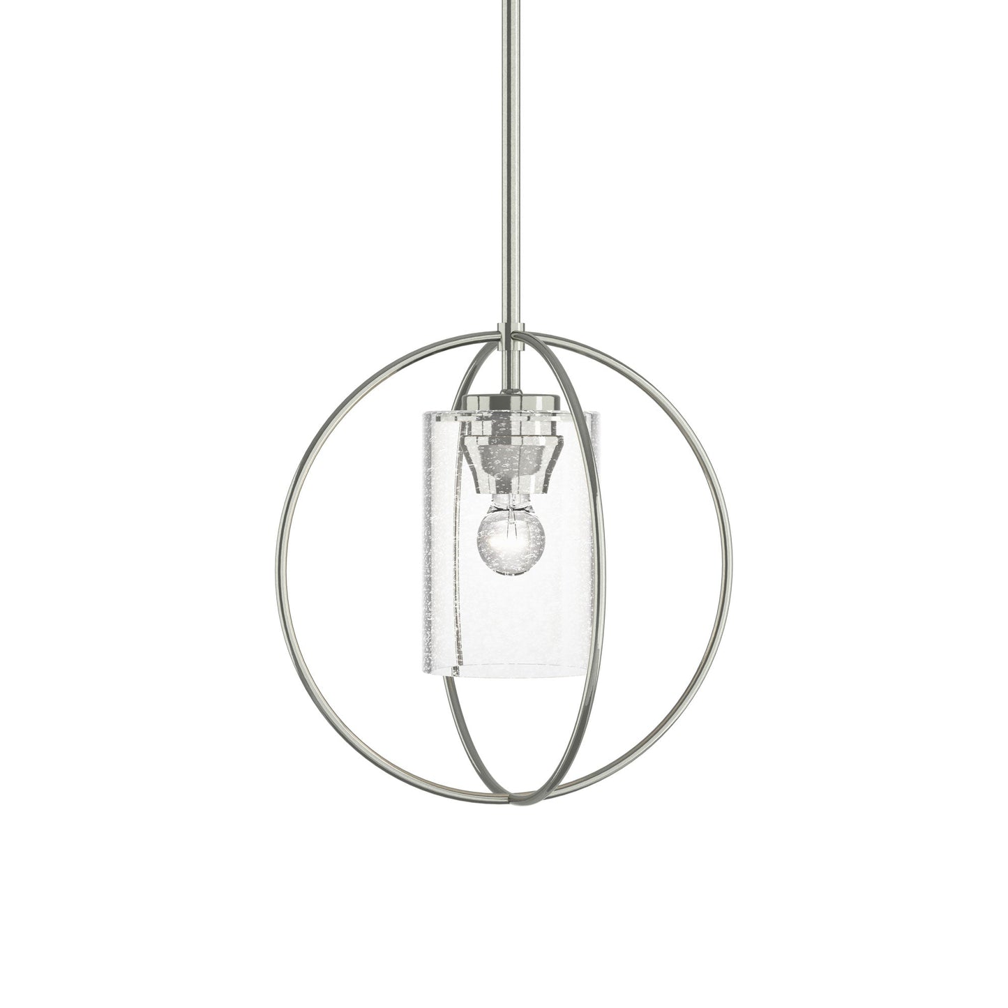Rhythm Pendant Light in Sterling (Seeded Clear Glass).