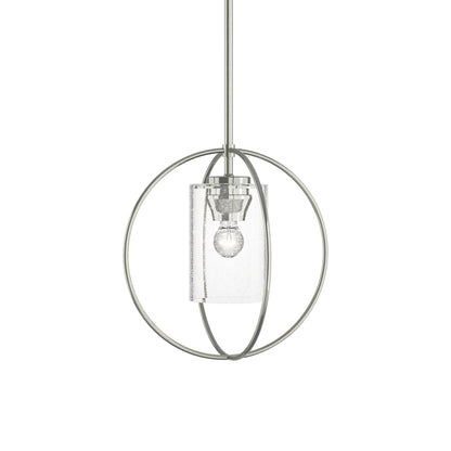 Rhythm Pendant Light in Sterling (Seeded Clear Glass).