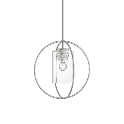 Rhythm Pendant Light in Vintage Platinum (Seeded Clear Glass).