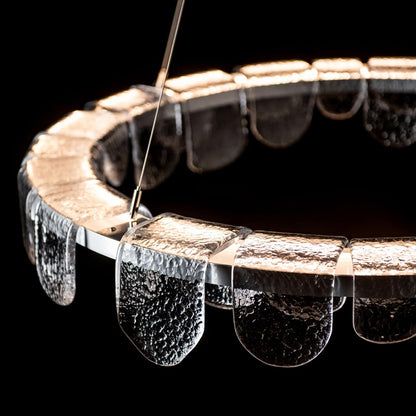 Riverbed Circular LED Pendant Light in Detail.