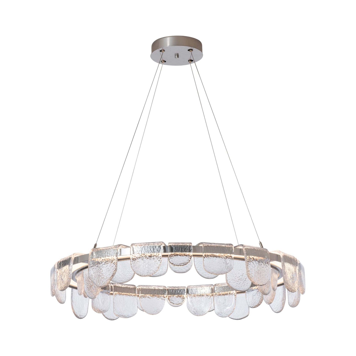 Riverbed Circular LED Pendant Light in Detail.