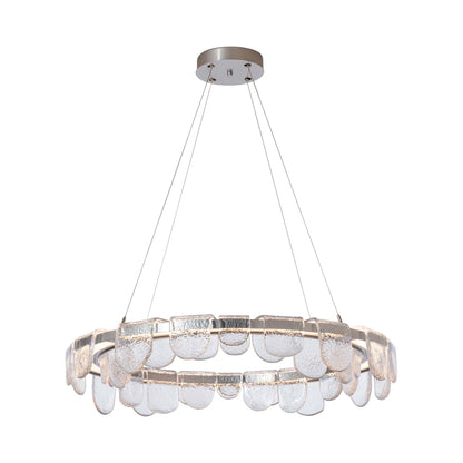 Riverbed Circular LED Pendant Light in Detail.