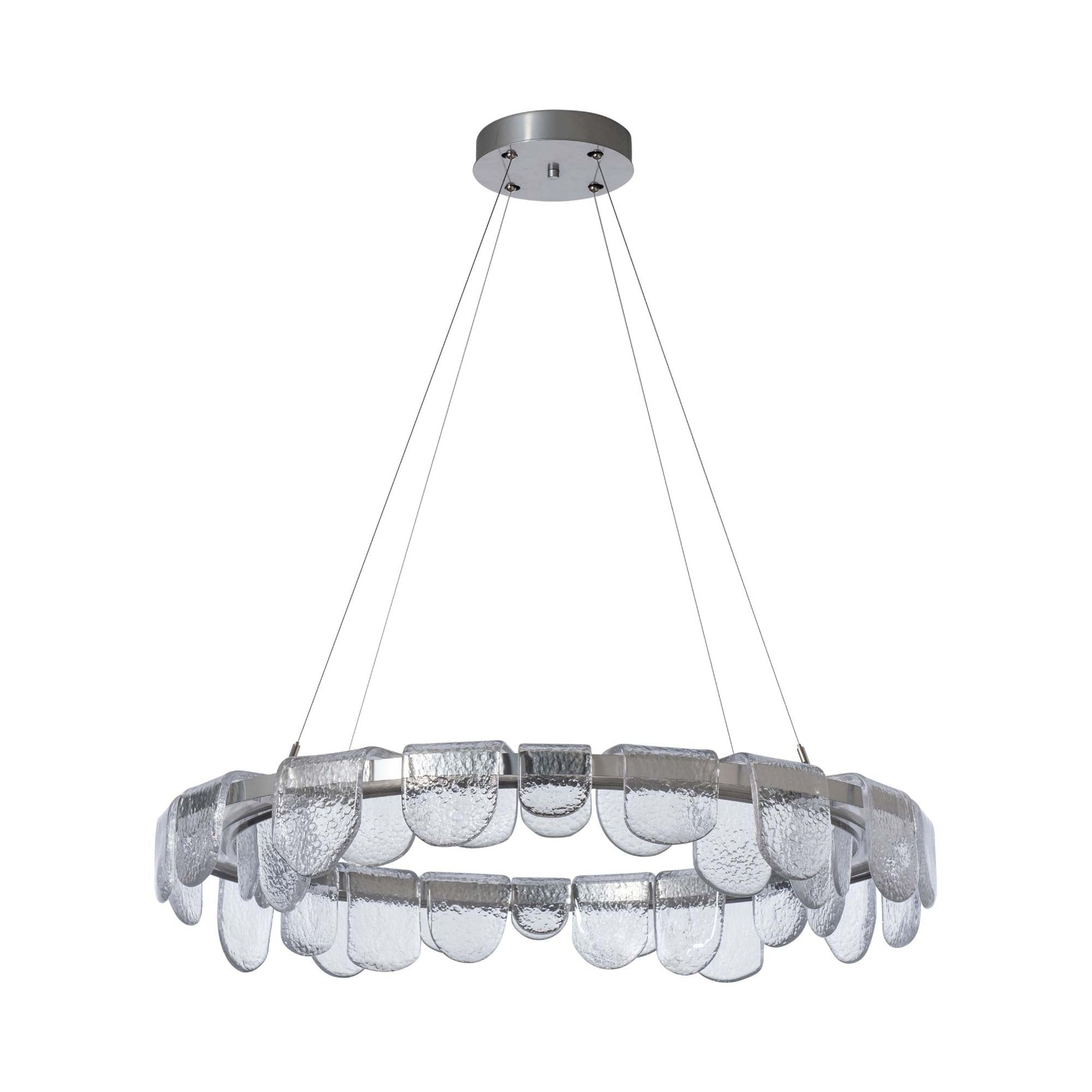 Riverbed Circular LED Pendant Light in Detail.