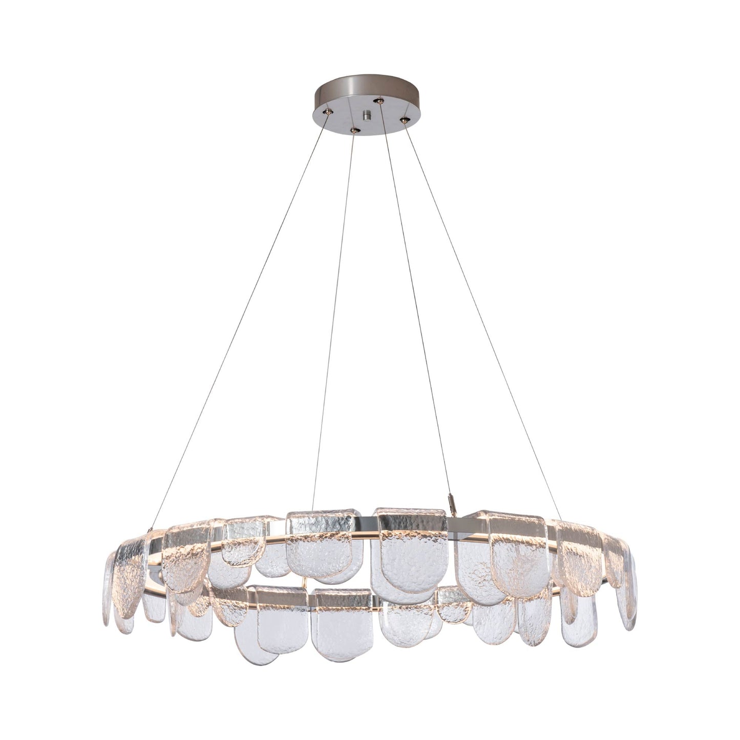 Riverbed Circular LED Pendant Light in Detail.