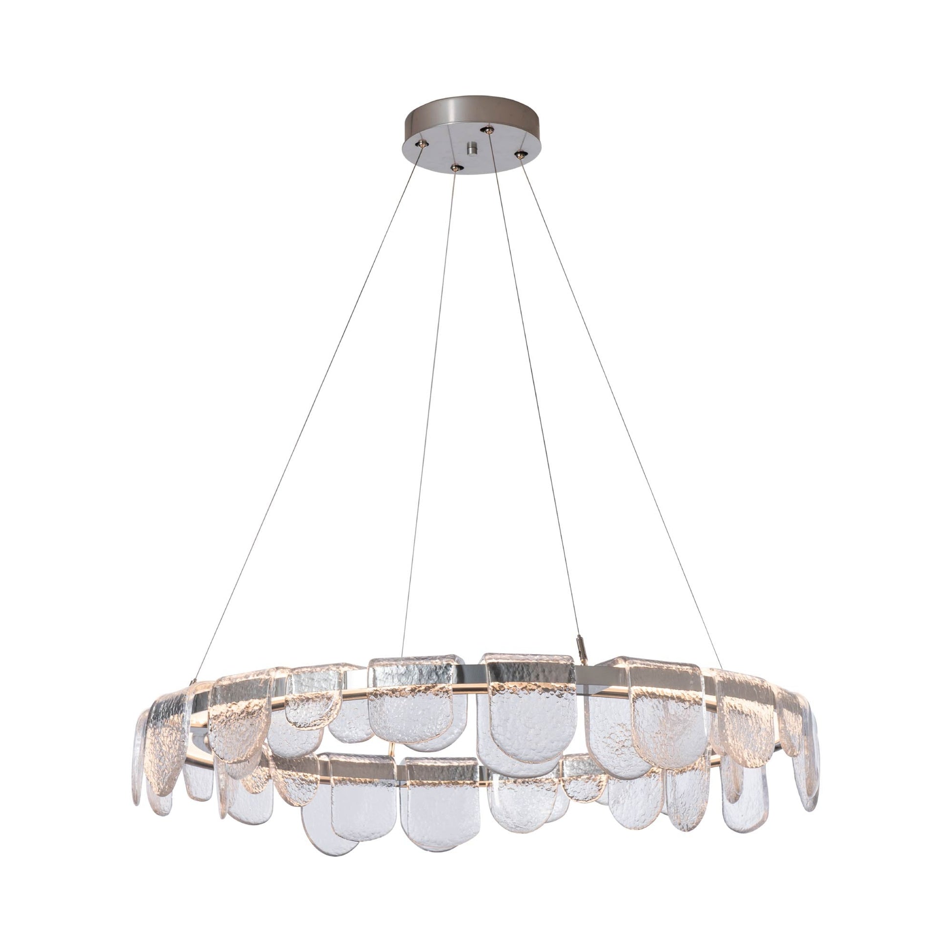 Riverbed Circular LED Pendant Light in Detail.