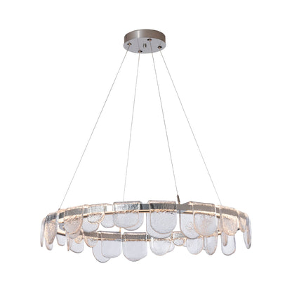 Riverbed Circular LED Pendant Light in Detail.