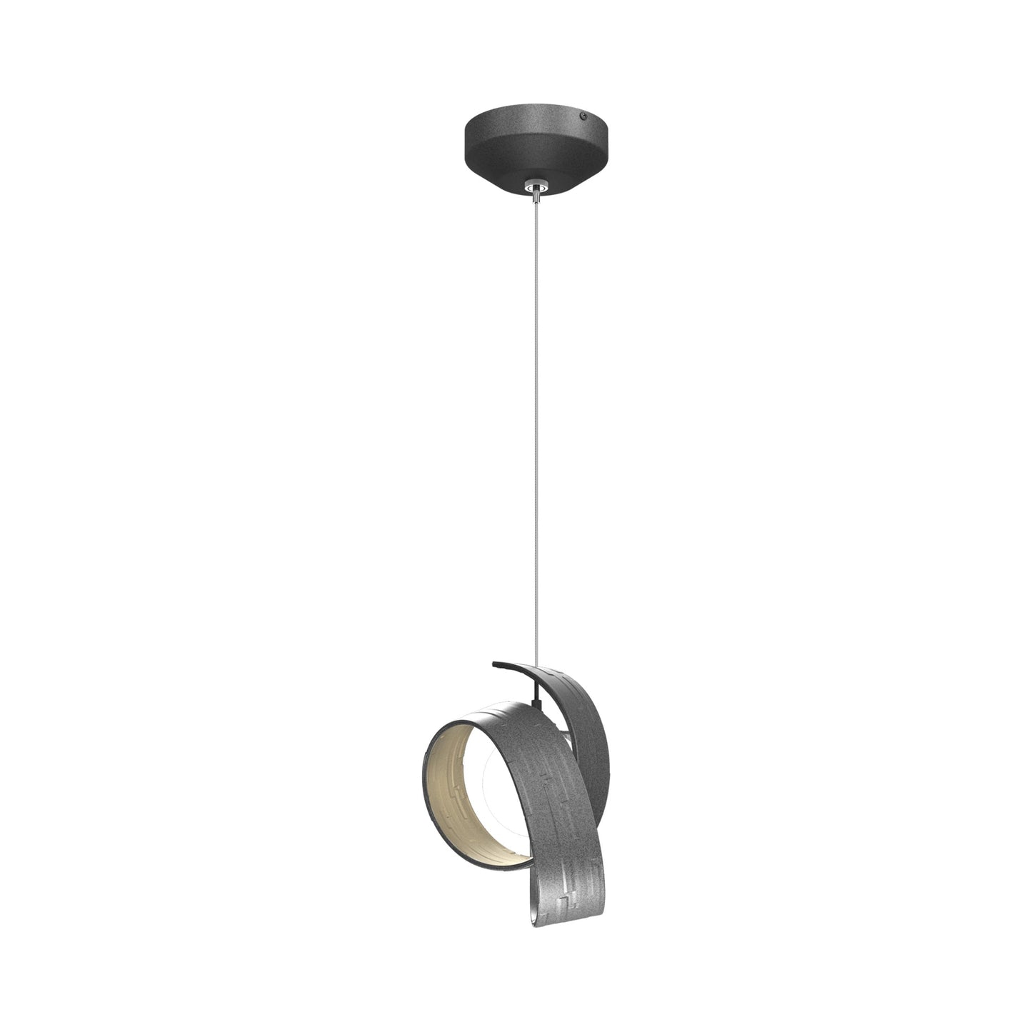 Riza Mini Pendant Light in Natural Iron.