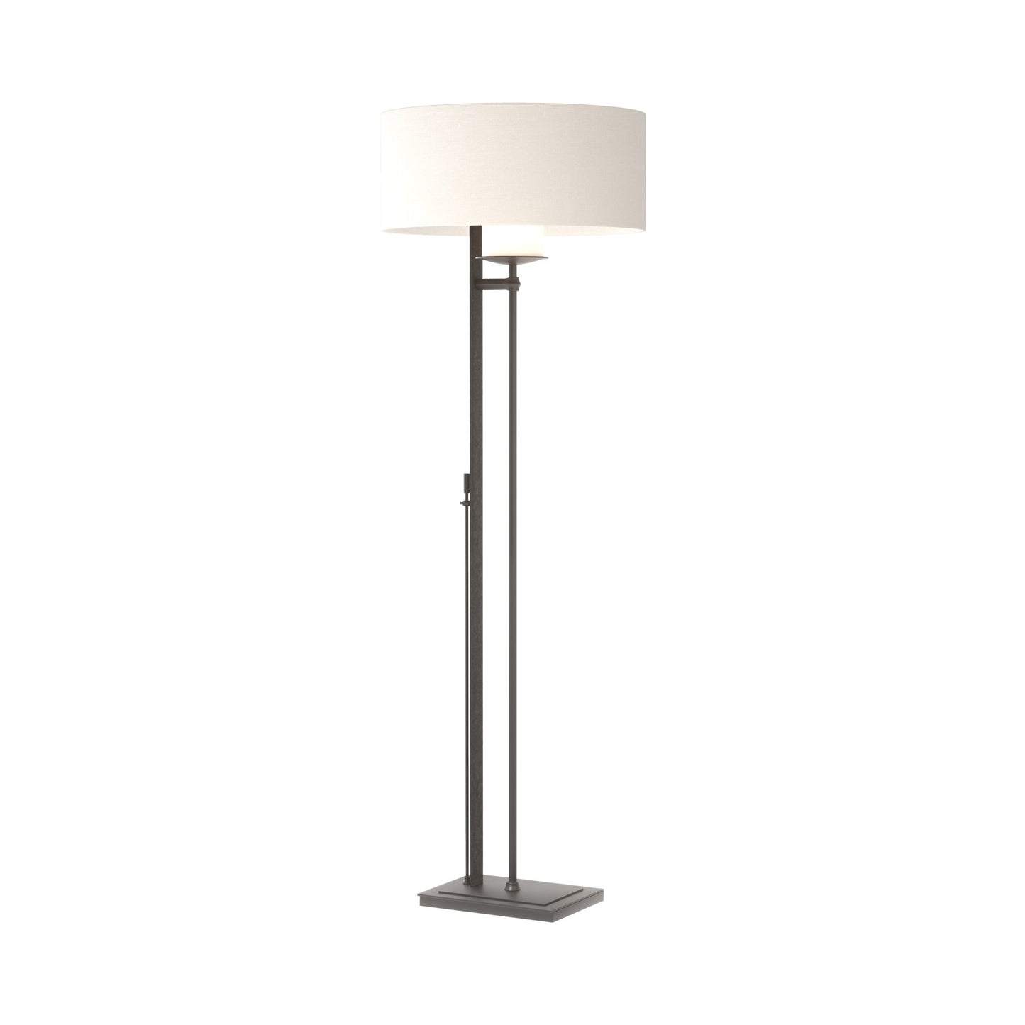 Rook Floor Lamp in Black (Natural Anna).