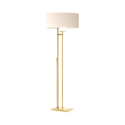 Rook Floor Lamp in Modern Brass (Flax).