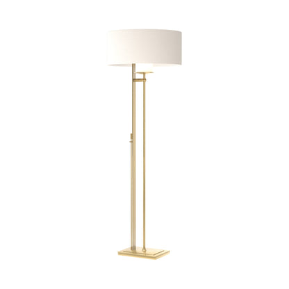 Rook Floor Lamp in Modern Brass (Natural Anna).