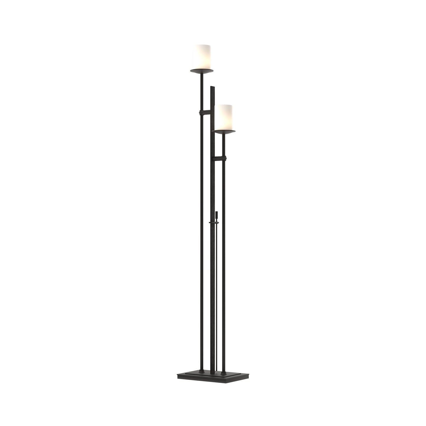 Rook Twin Floor Lamp in Black.
