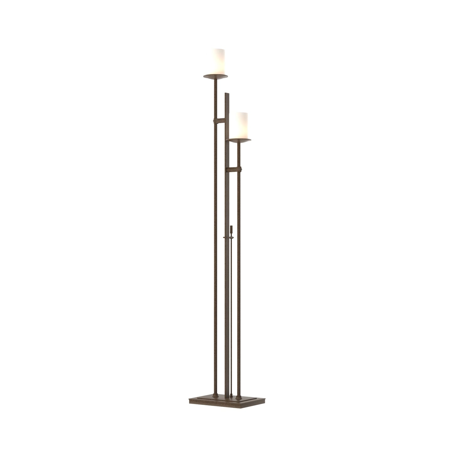 Rook Twin Floor Lamp in Bronze.