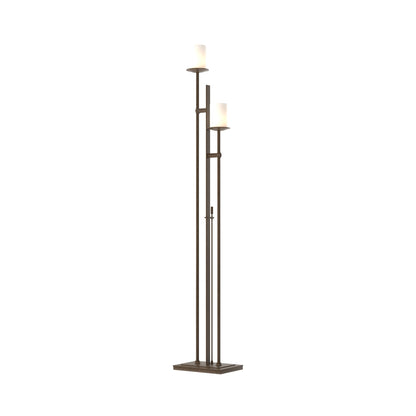 Rook Twin Floor Lamp in Bronze.