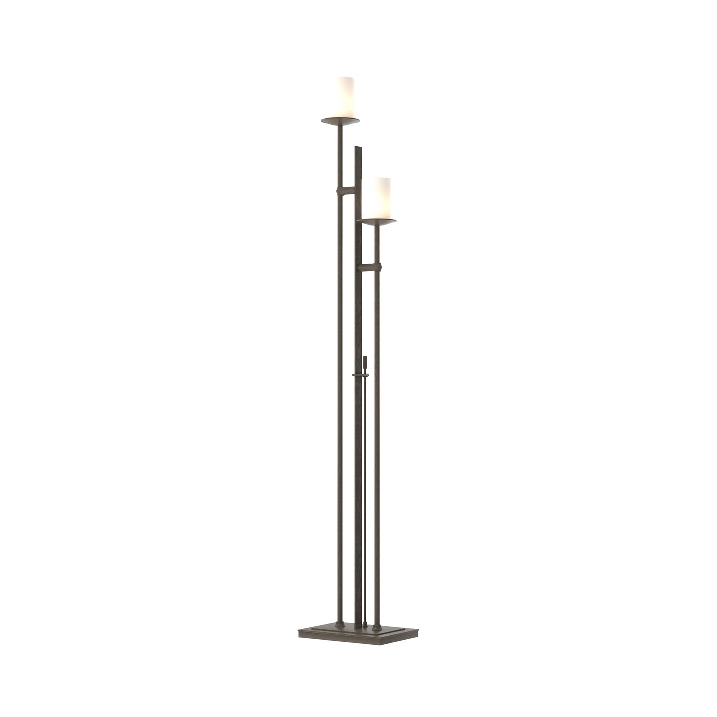 Rook Twin Floor Lamp in Dark Smoke.