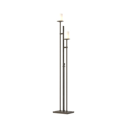 Rook Twin Floor Lamp in Dark Smoke.