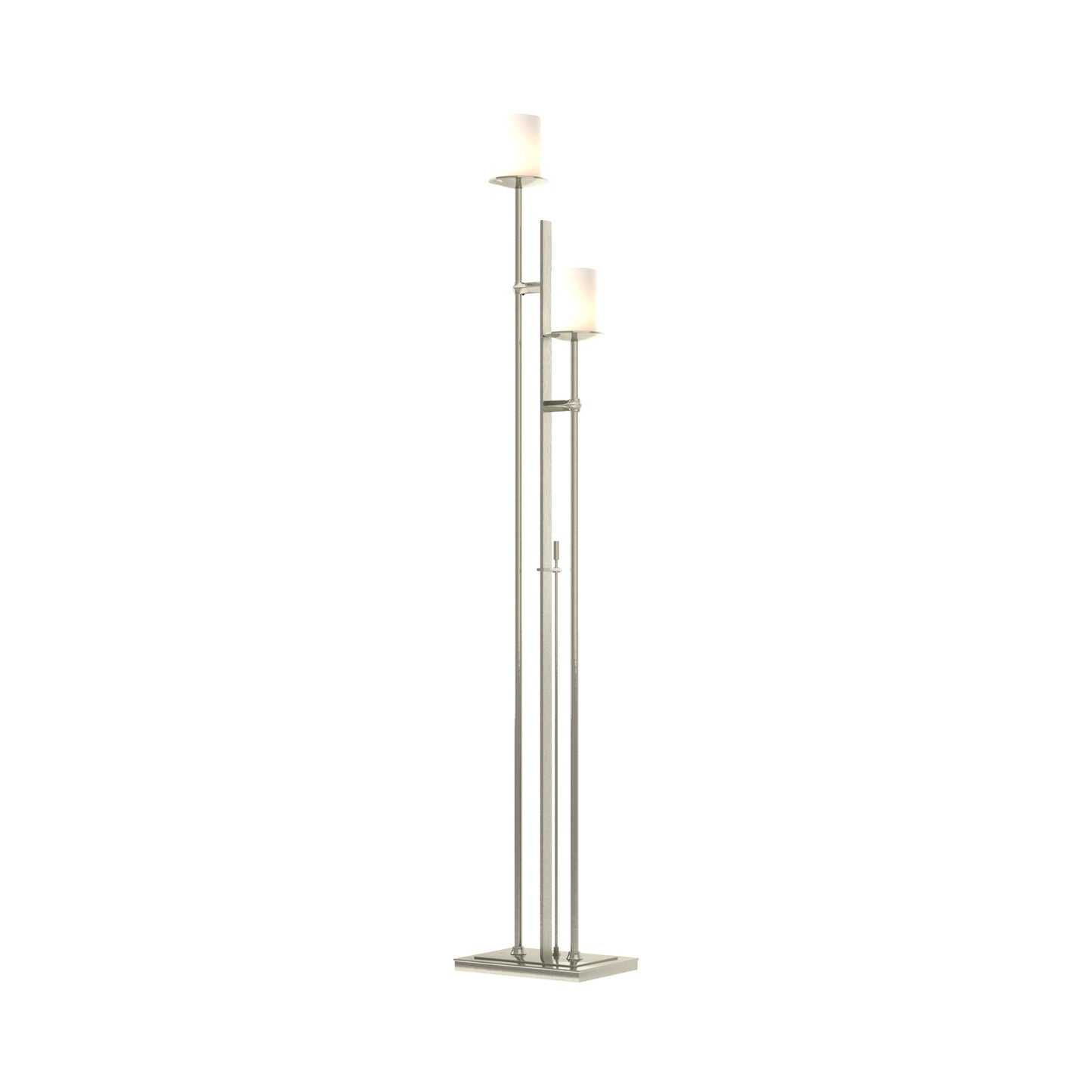 Rook Twin Floor Lamp in Sterling.