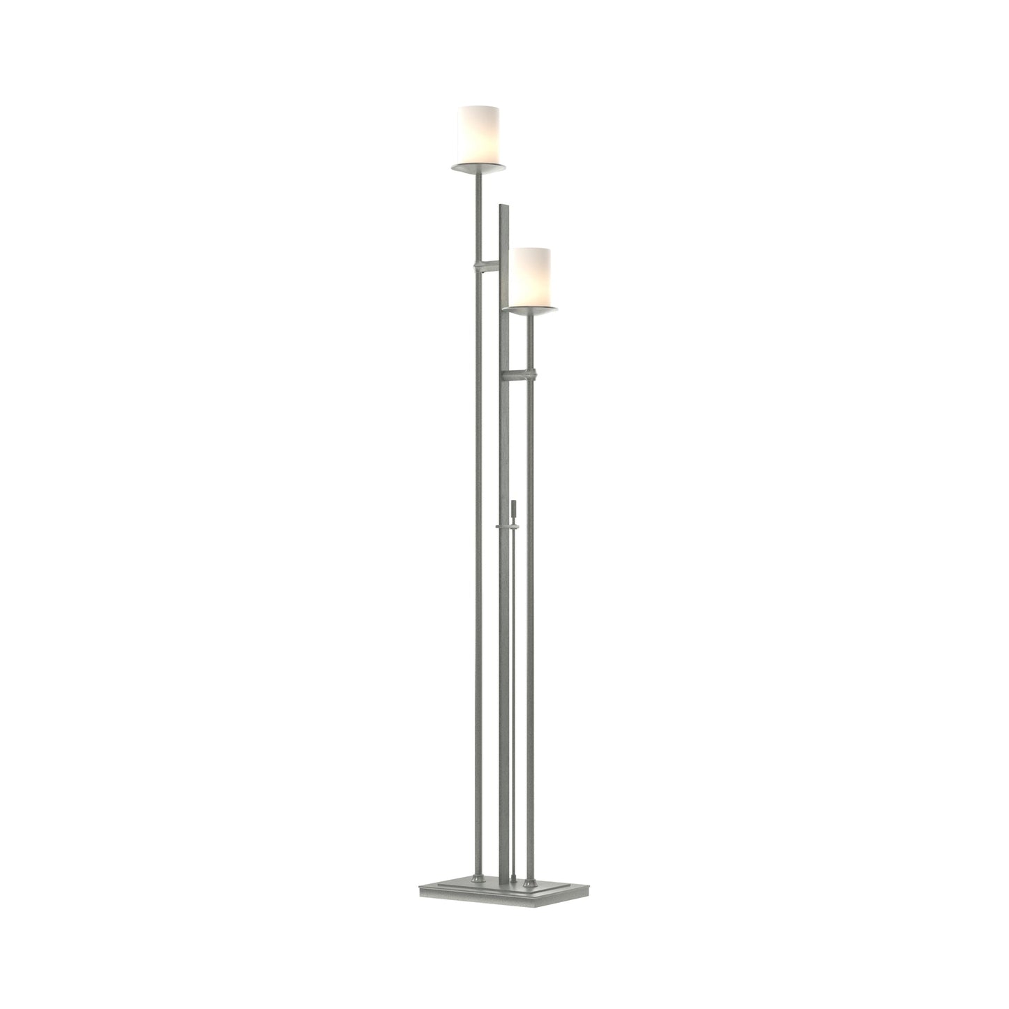 Rook Twin Floor Lamp in Vintage Platinum.