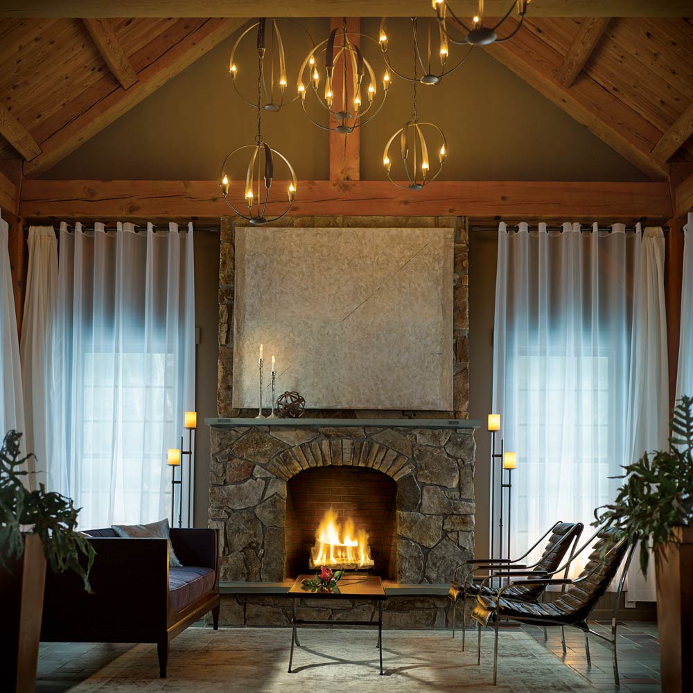 Rook Twin Floor Lamp in living room.