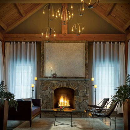 Rook Twin Floor Lamp in living room.