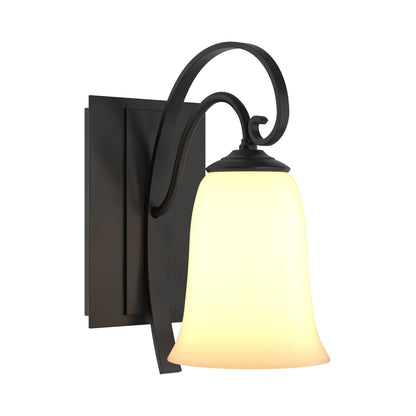 Scroll Bath Wall Light in Black.