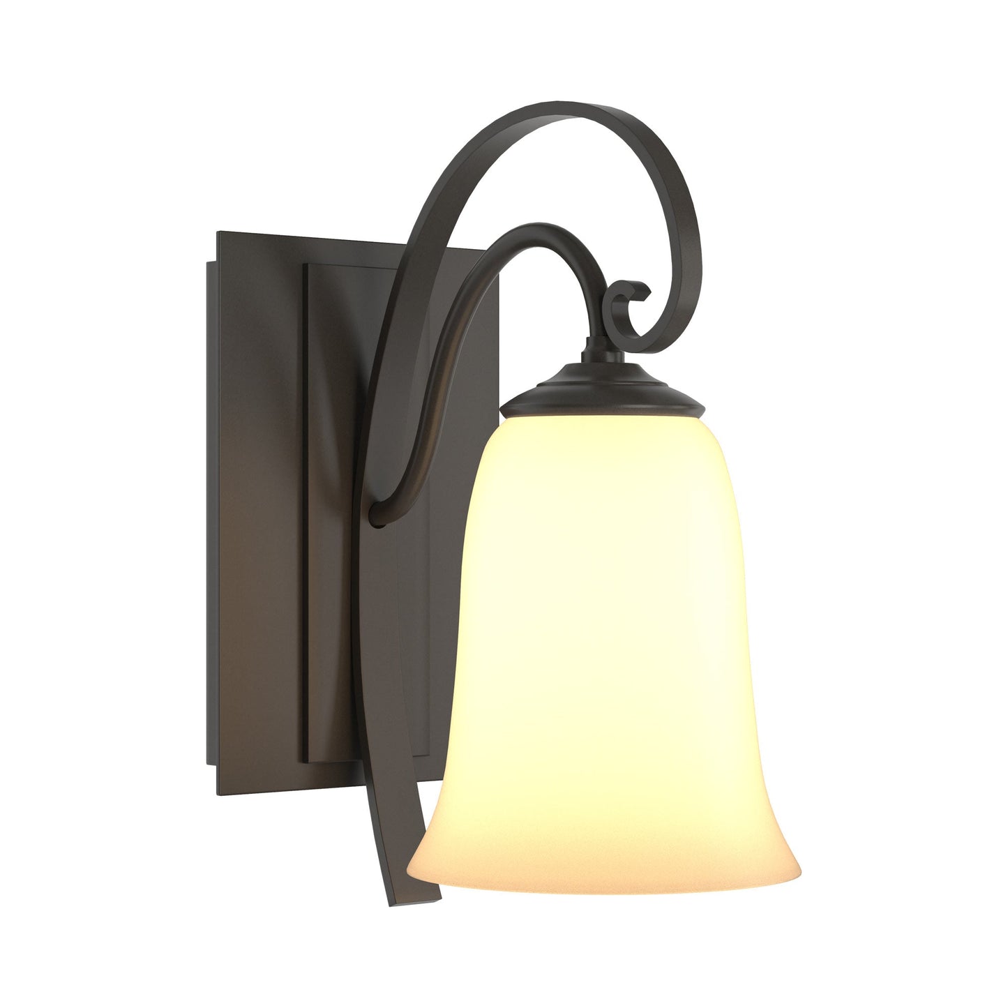 Scroll Bath Wall Light in Dark Smoke.