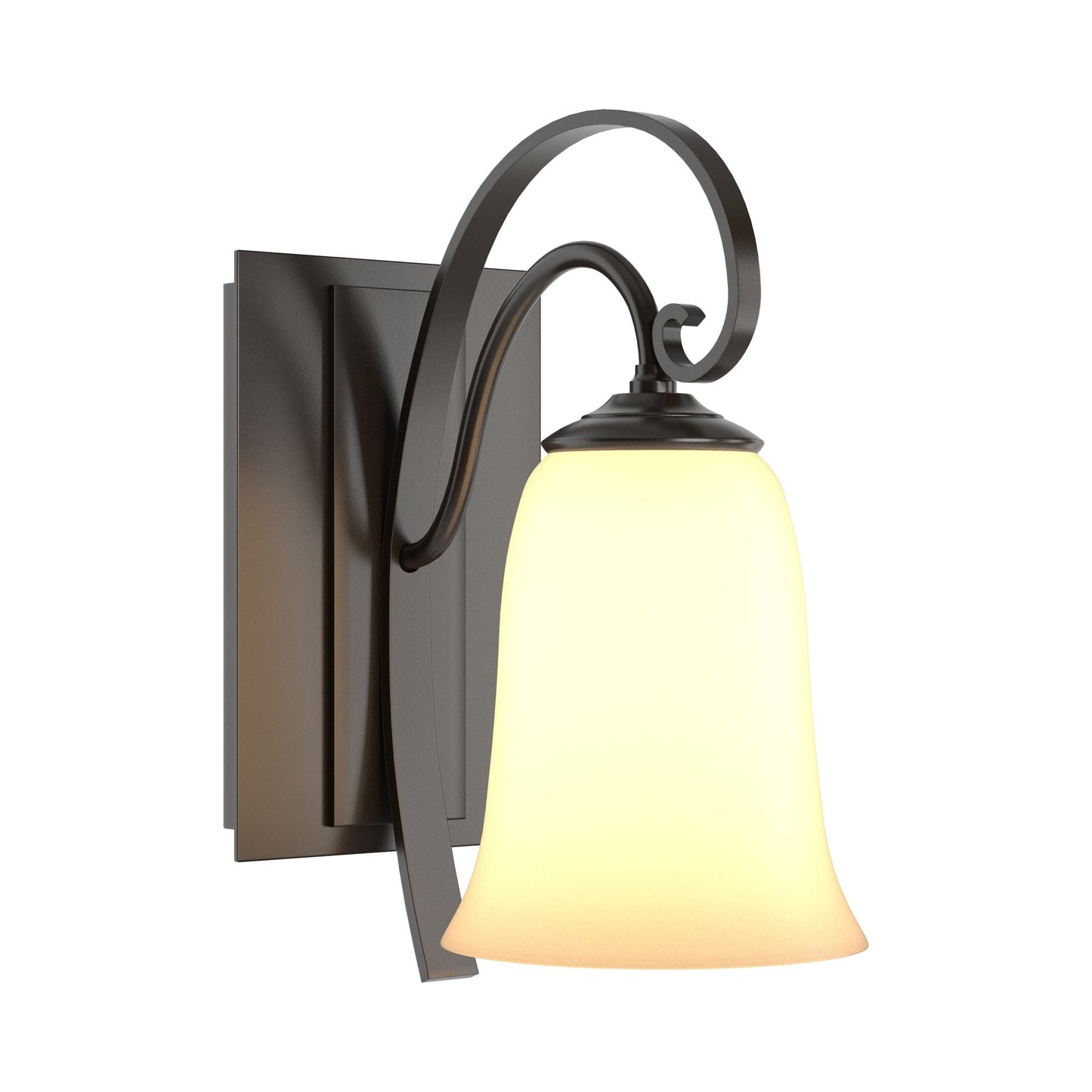 Scroll Bath Wall Light in Oil Rubbed Bronze.