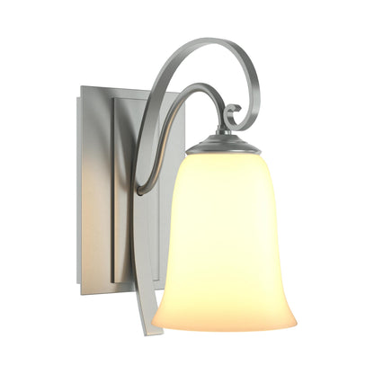 Scroll Bath Wall Light in Vintage Platinum.