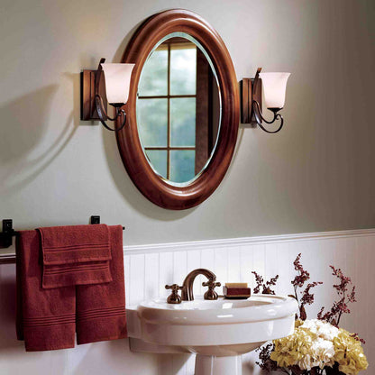 Scroll Bath Wall Light in bathroom.